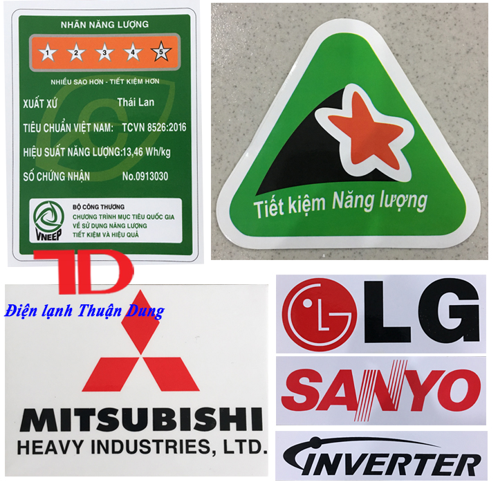 Combo 10 Tem KG Dán Máy Giặt Loại 7KG, TEM DECAN DÁN SỐ KG MÁY GIẶT sẵn keo tự dính, Điện Lạnh Thuận Dung