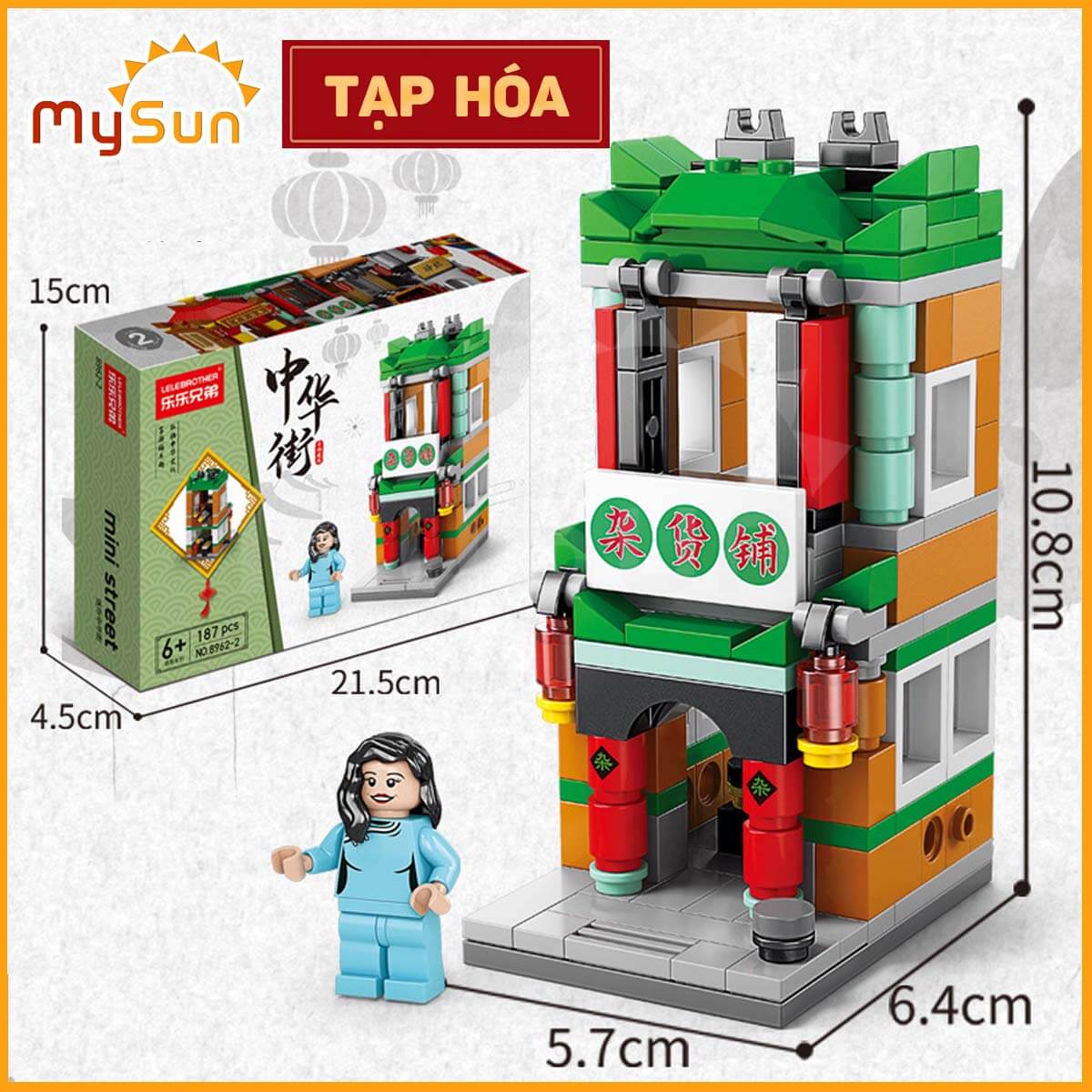 Bộ đồ chơi lắp ghép ráp xếp mô hình city thành phố Trung Hoa cho bé trai gái phát triển trí tuệ thông minh MySun