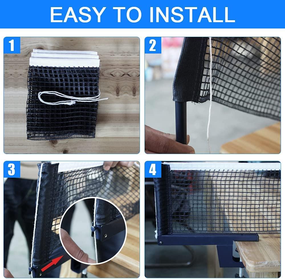 4 Lưới Bóng Bàn Có Thể Thu Vào Lưới Bóng Bàn Có Thể Điều Chỉnh Lưới Bóng Bàn Polyester Lưới Thay Thế Di Động 180*15Cm Lưới Thay Thế Bóng Bàn