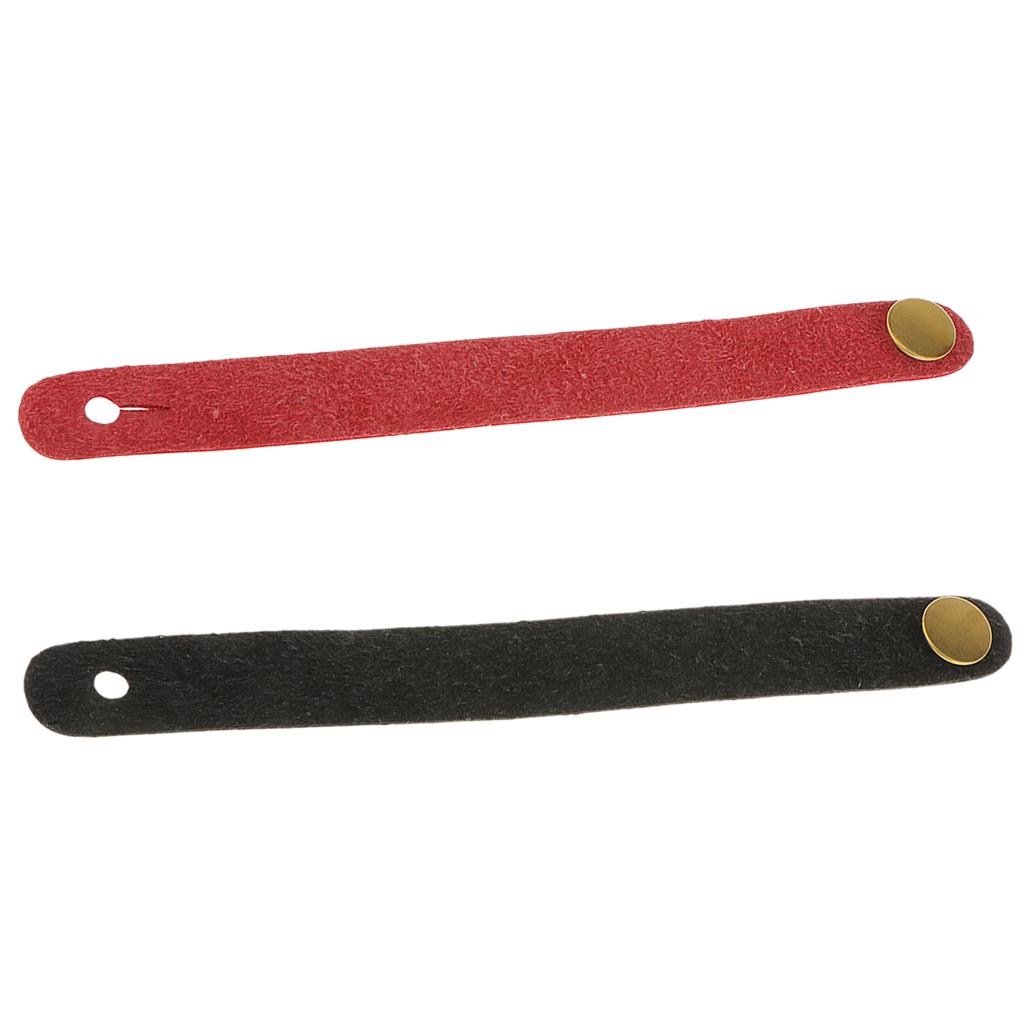 Sunnimix 2 Cái Phân Da Guitar Acoustic Dây Nút Headstock Bộ Chuyển Đổi Đen/Đỏ Dụng Cụ Âm Nhạc Phụ Kiện