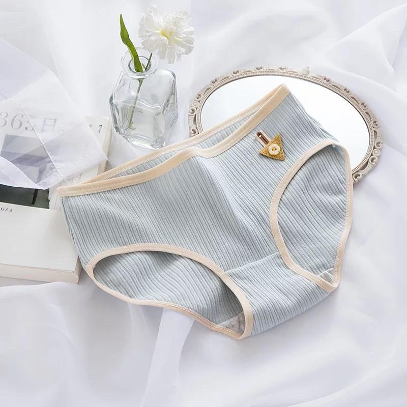 Quần Lót Nữ Cotton Siêu Thoáng Nâng Mông Kẻ Tăm Co Giãn QL09