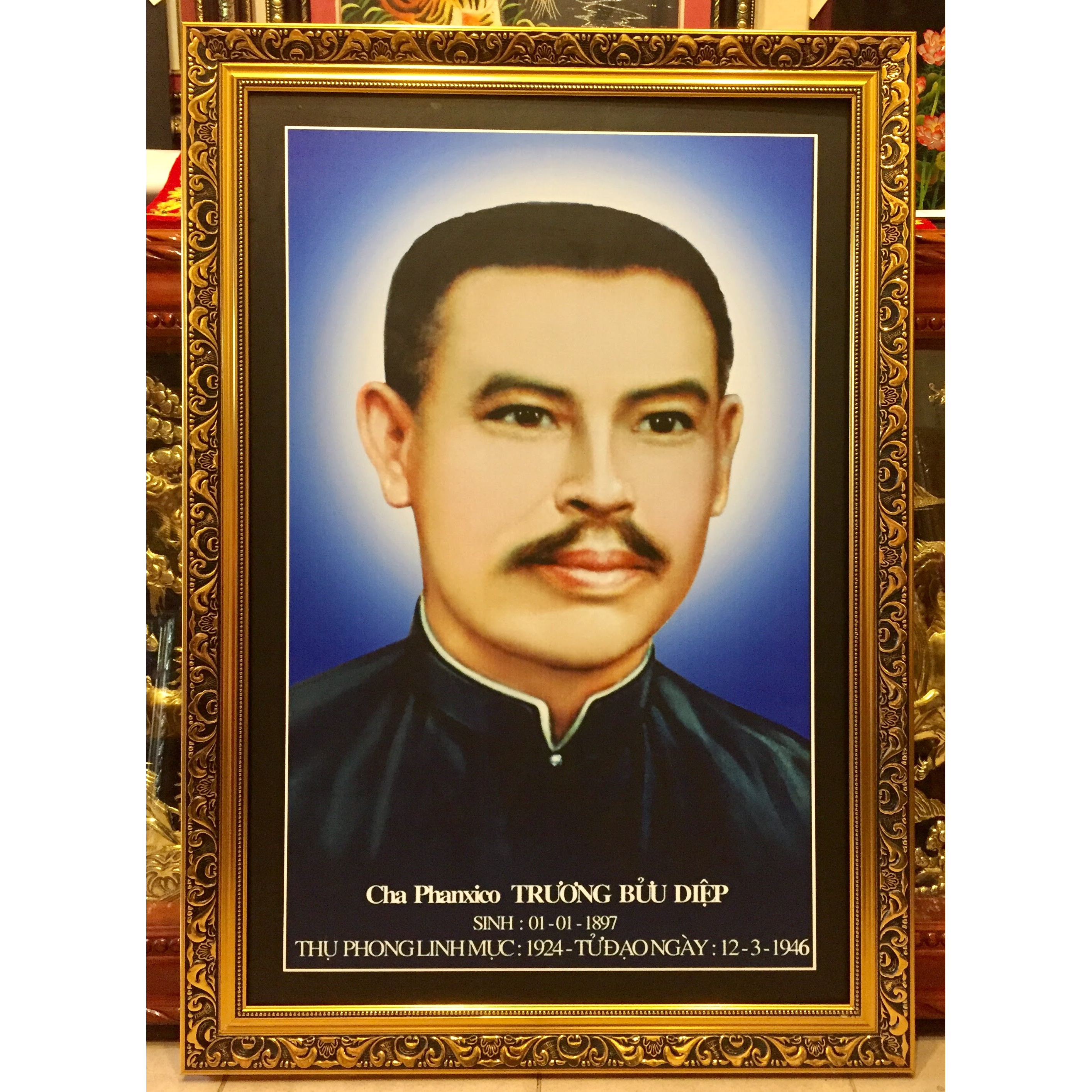 Tranh in dầu, Cha phanxico Trương Bửu Diệp – C0809