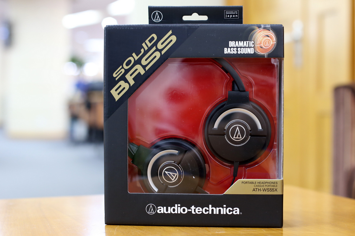 [ HÀNG MỚI - HỎNG BAO BÌ ]  Tai nghe tăng bass Audio-Technica ATH-WS55X - HÀNG CHÍNH HÃNG