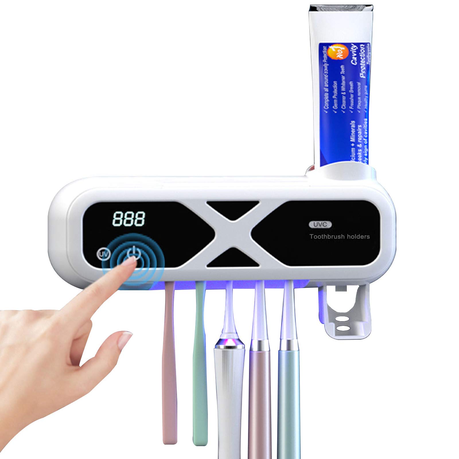 Hộp đựng bàn chải đánh răng khử trùng UV sấy khô bàn chải pin sạc 1200mAh Toothbrush Holder Sterilizer UV Disinfection