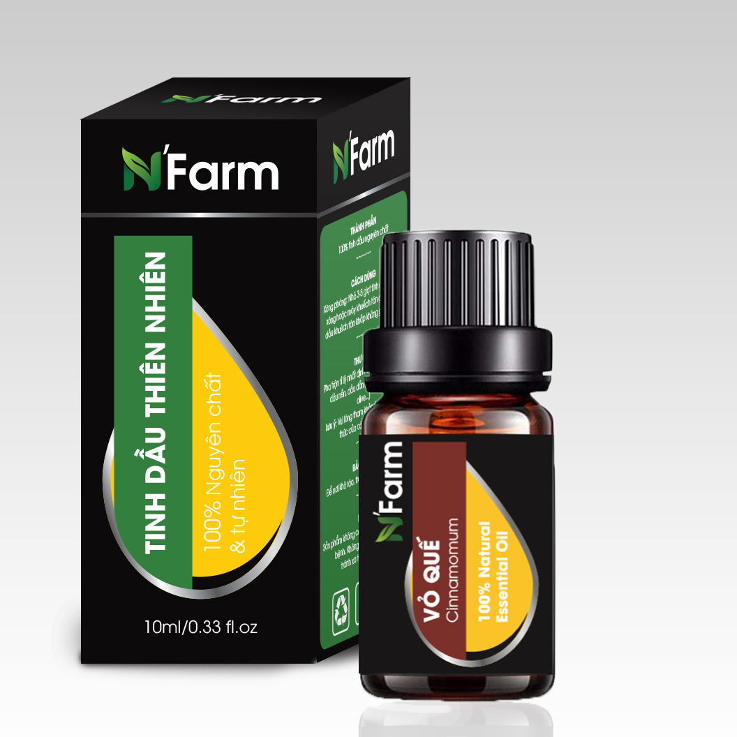 Combo 3 Chai Tinh Dầu N'Farm: Tràm Trà, Vỏ Bưởi, Vỏ Quế (10ml x 3)/ Tinh Dầu Thiên Nhiên Nguyên Chất, Tinh Dầu Xông Phòng, Thích Hợp Dùng Với Đèn Xông Và Máy Khuếch Tán Tinh Dầu.