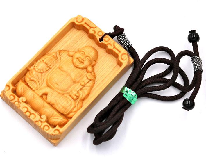 Vòng Cổ Mặt Gỗ Ngọc Am Hình Phật Di Lặc MG7