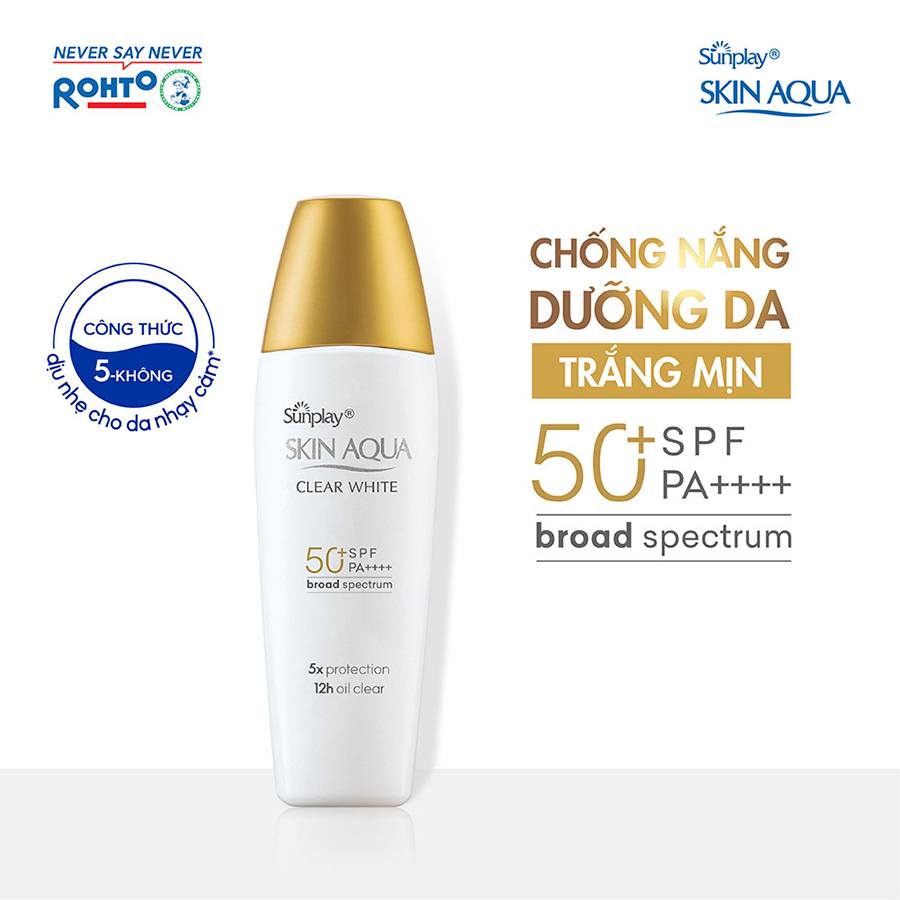 Sữa Chống Nắng Hằng Ngày Dưỡng Trắng Sunplay Skin Aqua Clear White SPF 50+, PA++++ (25g)