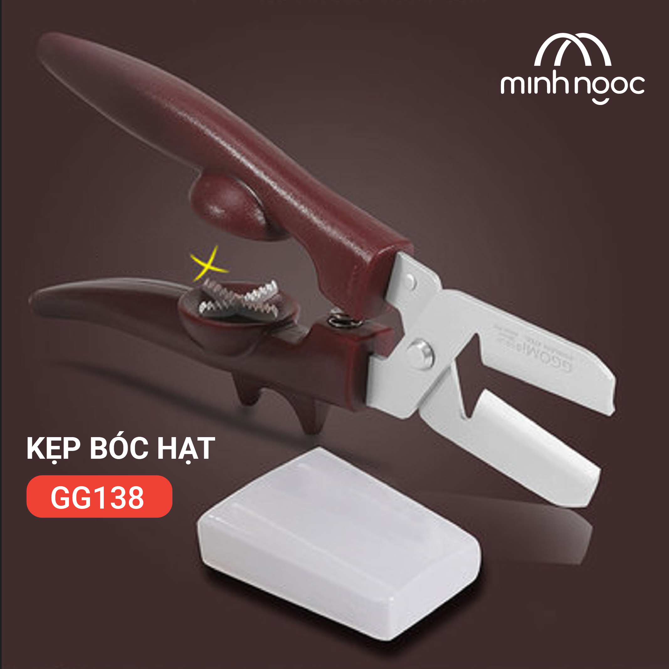 [HÀNG CHÍNH HÃNG] Kẹp bóc vỏ hạt dẻ và các loại hạt GGOMI Hàn Quốc GG138 sắc bén và độ bền cao
