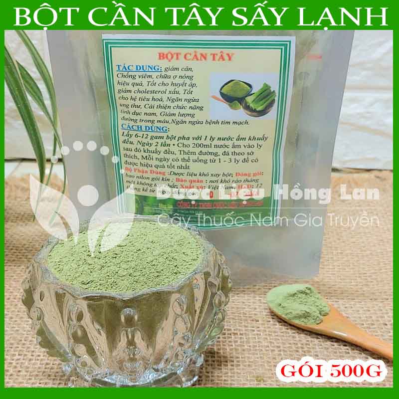 Bột Cần Tây 500g Sấy Lạnh 100% Nguyên Chất