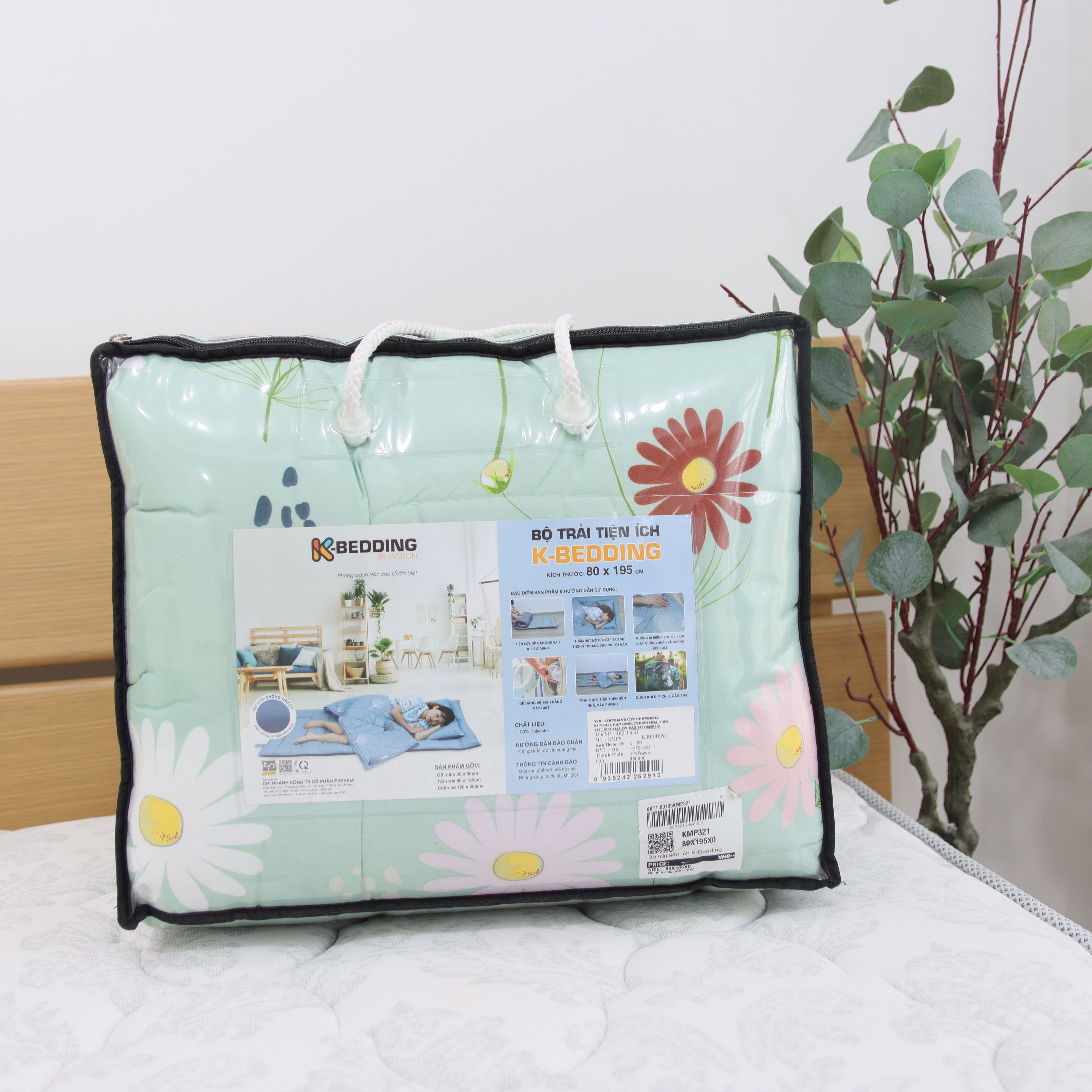 Bộ tấm trải ngủ văn phòng, du lịch tiện ích K-Bedding 80x195cm