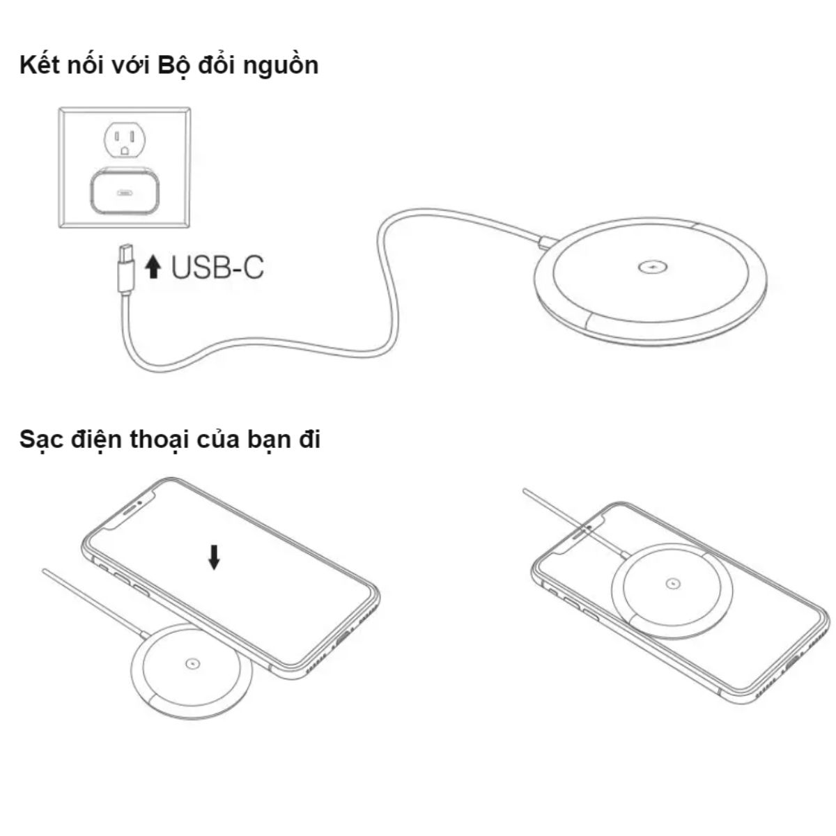 Đế sạc không dây Choetech T580 Mag-safe dùng cho I-phone và tai nghe (hàng chính hãng)