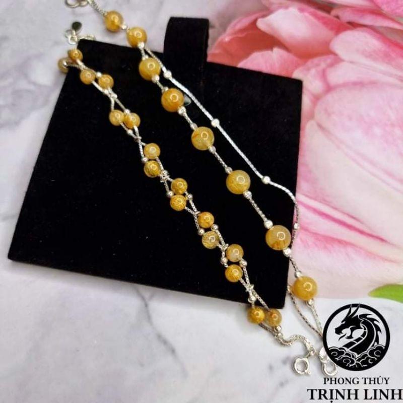 LẮC BẠC 2 DÂY MÀU VÀNG