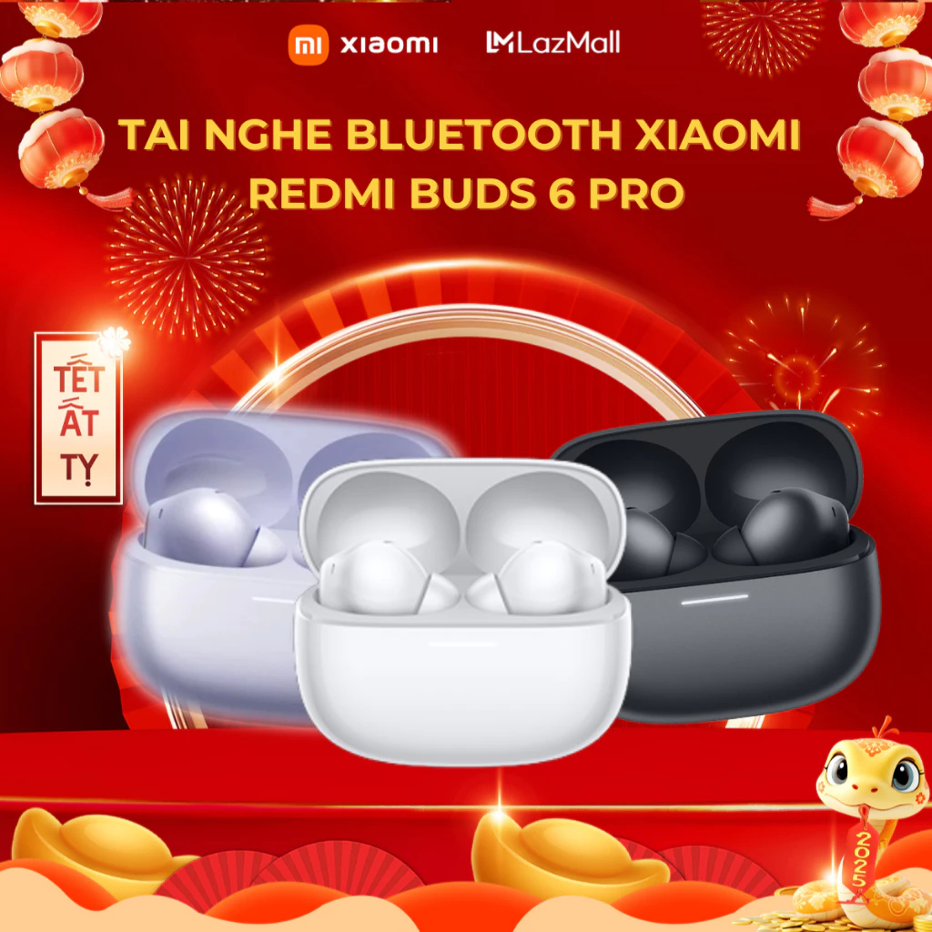 Tai Nghe Bluetooth Xiaomi Redmi Buds 6 Pro - Hàng Chính Hãng, Bảo Hành 6 Tháng