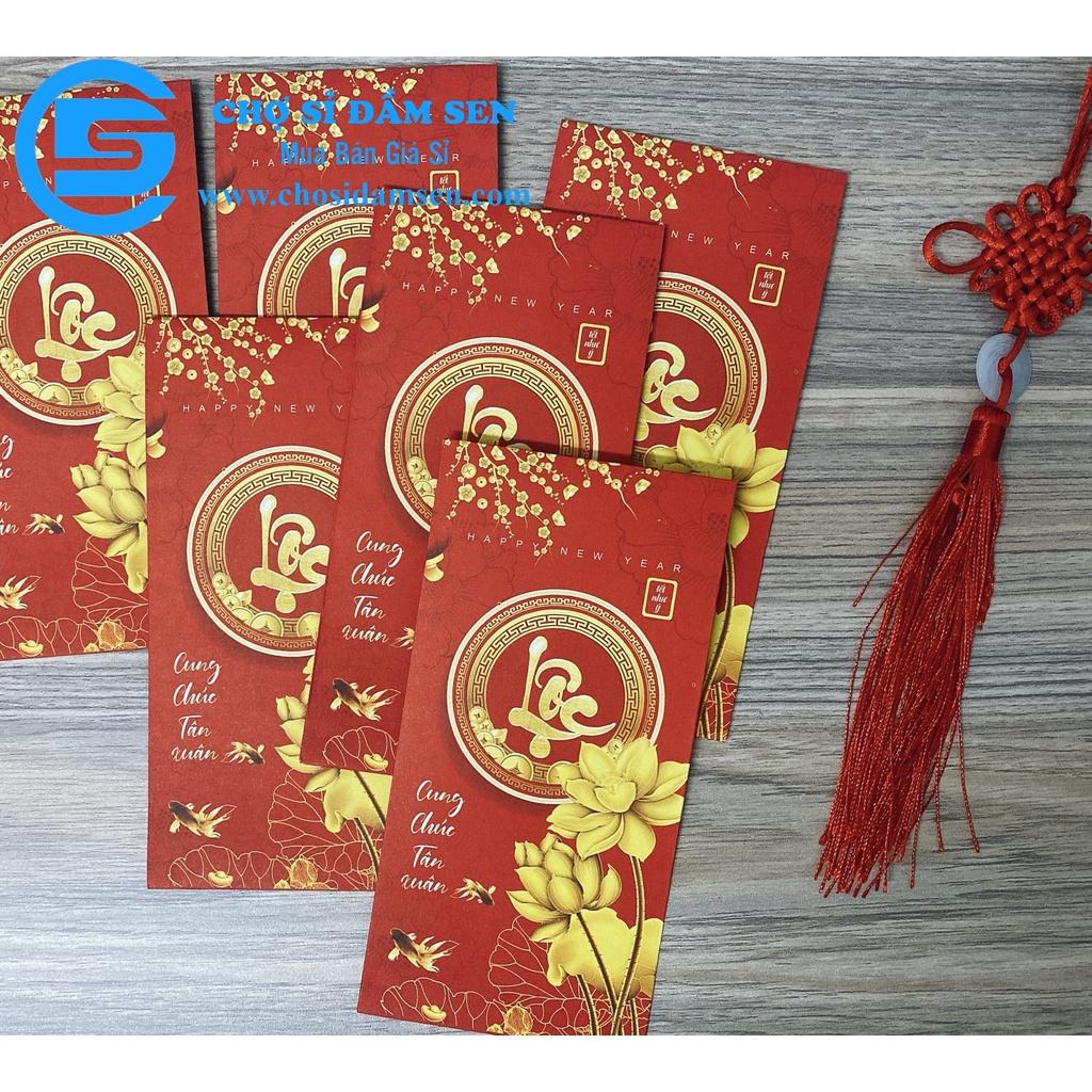 Set 10 Bao Lì Xì Phúc Lộc Thọ. Bao Lì xì truyền thống, Quà tặng Phong Thủy G294-Baolixi-PLT