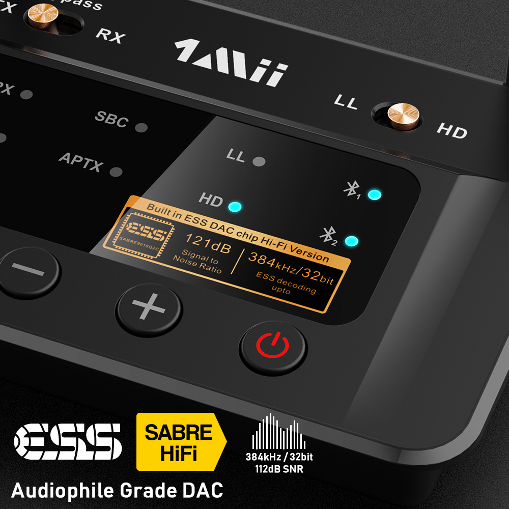 Bộ thu phát âm thanh Bluetooth B03Pro 5.0 có chip DAC ESS9018