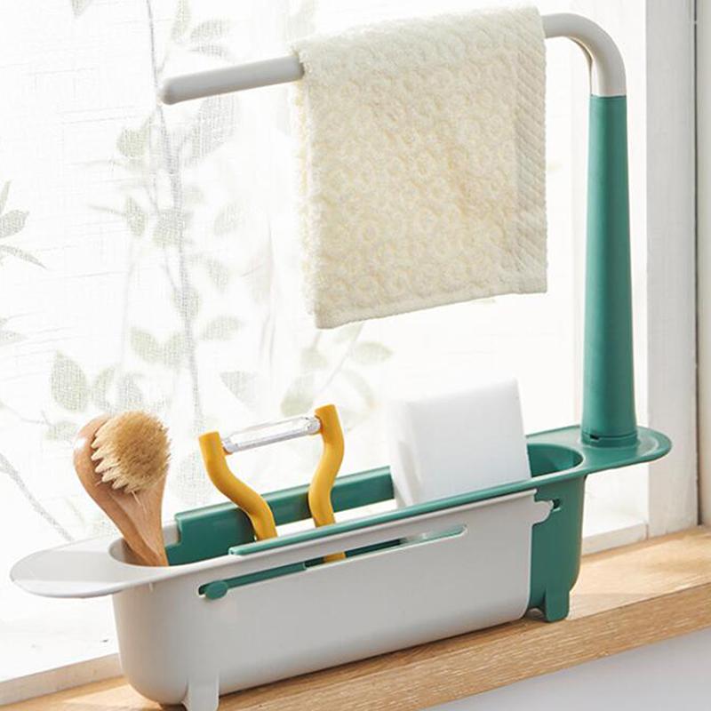 Kính Thiên Văn Bồn Rửa Kệ Bồn Rửa Nhà Bếp Nhà Tổ Chức Xà Phòng Khăn Xốp Giá Đỡ Thoát Giá Giỏ Đựng Đồ Tiện Ích Phụ Kiện