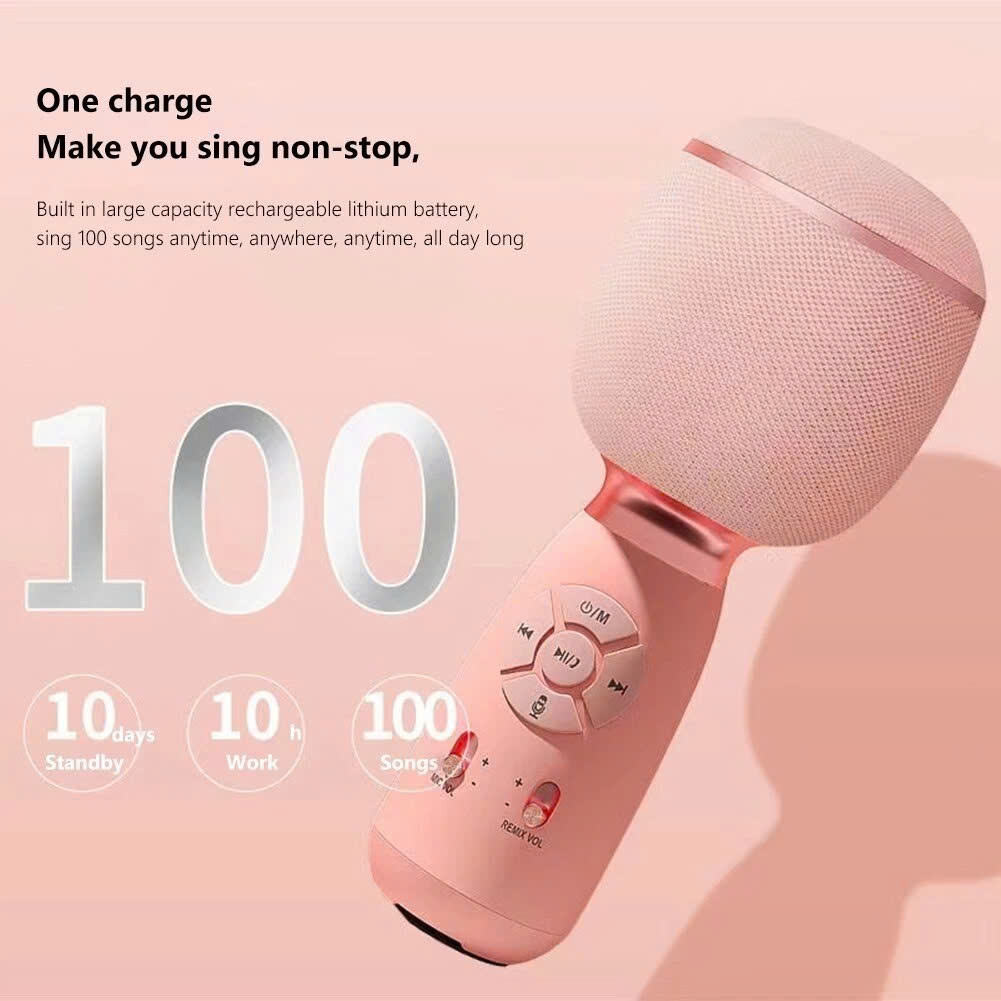 Micro Karaoke kèm loa Bluetooth MÀU ĐEN - Hàng chính hãng