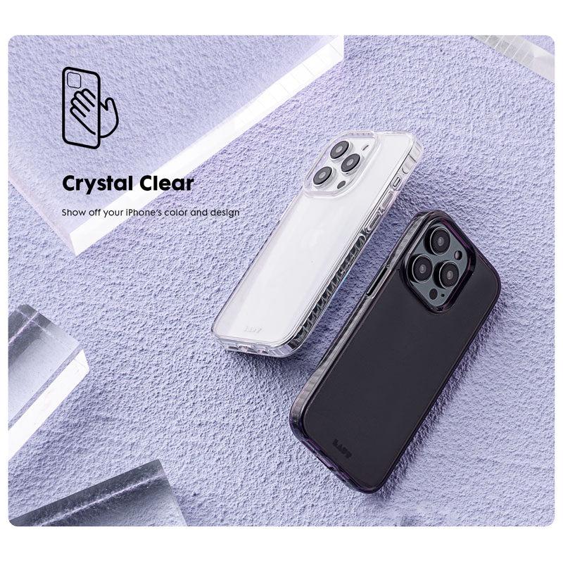 Ốp LAUT Huex Crystal For iPhone 14/ 14 Plus/ 14 Pro/ 14 Pro Max Công nghệ IMPKT Cell-Technology bảo vệ từ độ rơi 4,2m Hàng Chính Hãng