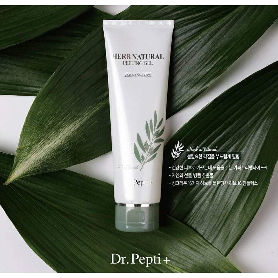 Tẩy Da Chết Mịn Và Sáng Da Dr.Pepti+ Herb Natural Peeling Gel 130ml