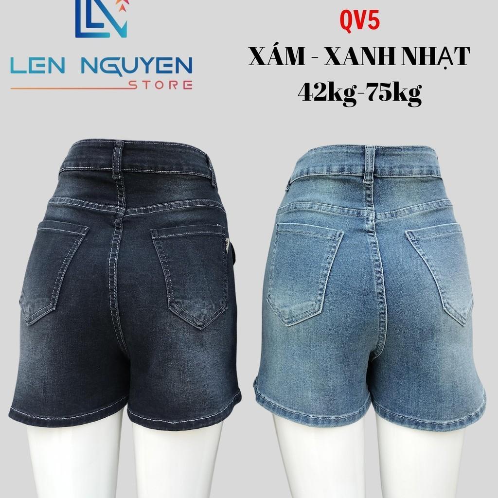 QV5_Quần jean nữ, quần váy, lưng cao, quần bò nữ dáng ôm, quần rin nữ có big size, cho 42kg đến 75kg,LEN NGUYEN STORE