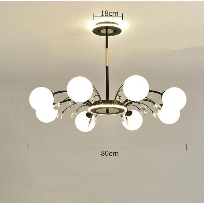 Đèn chùm kiểu dáng tinh tế, sang trọng trang trí nhà cửa hiện đại - kèm bóng LED chuyên dụng.