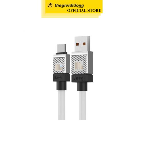 Cáp Type C 1m Baseus CoolPlay CB000046 Trắng - Hàng Chính Hãng