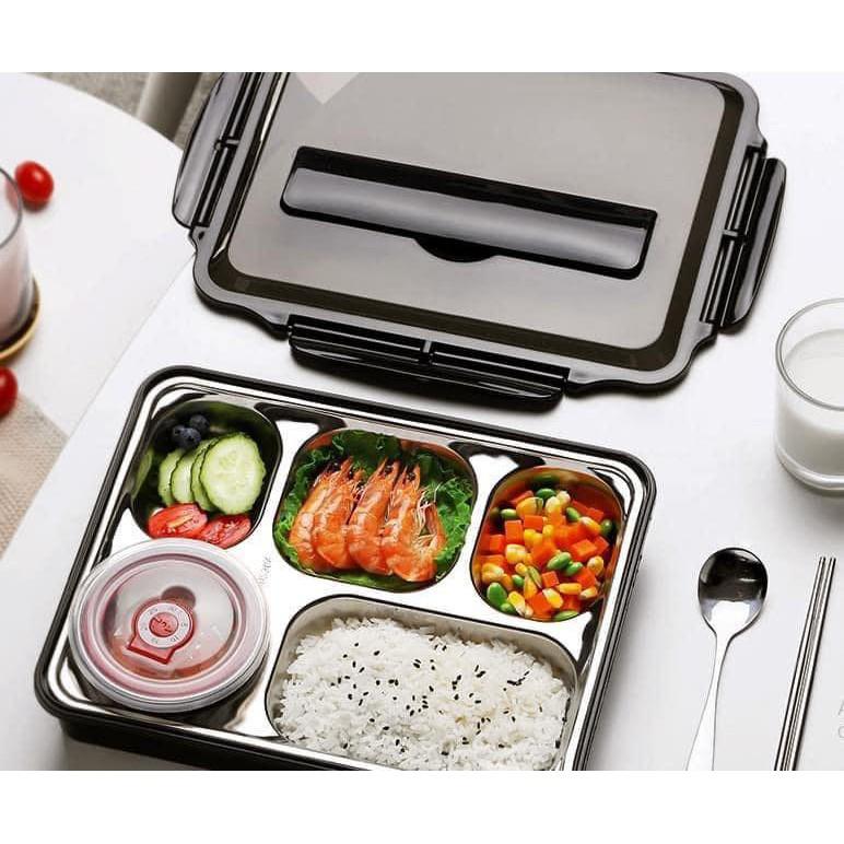 Hộp Cơm Phần 5 Ngăn Inox 304 Cao Cấp - Hàng Việt Nam