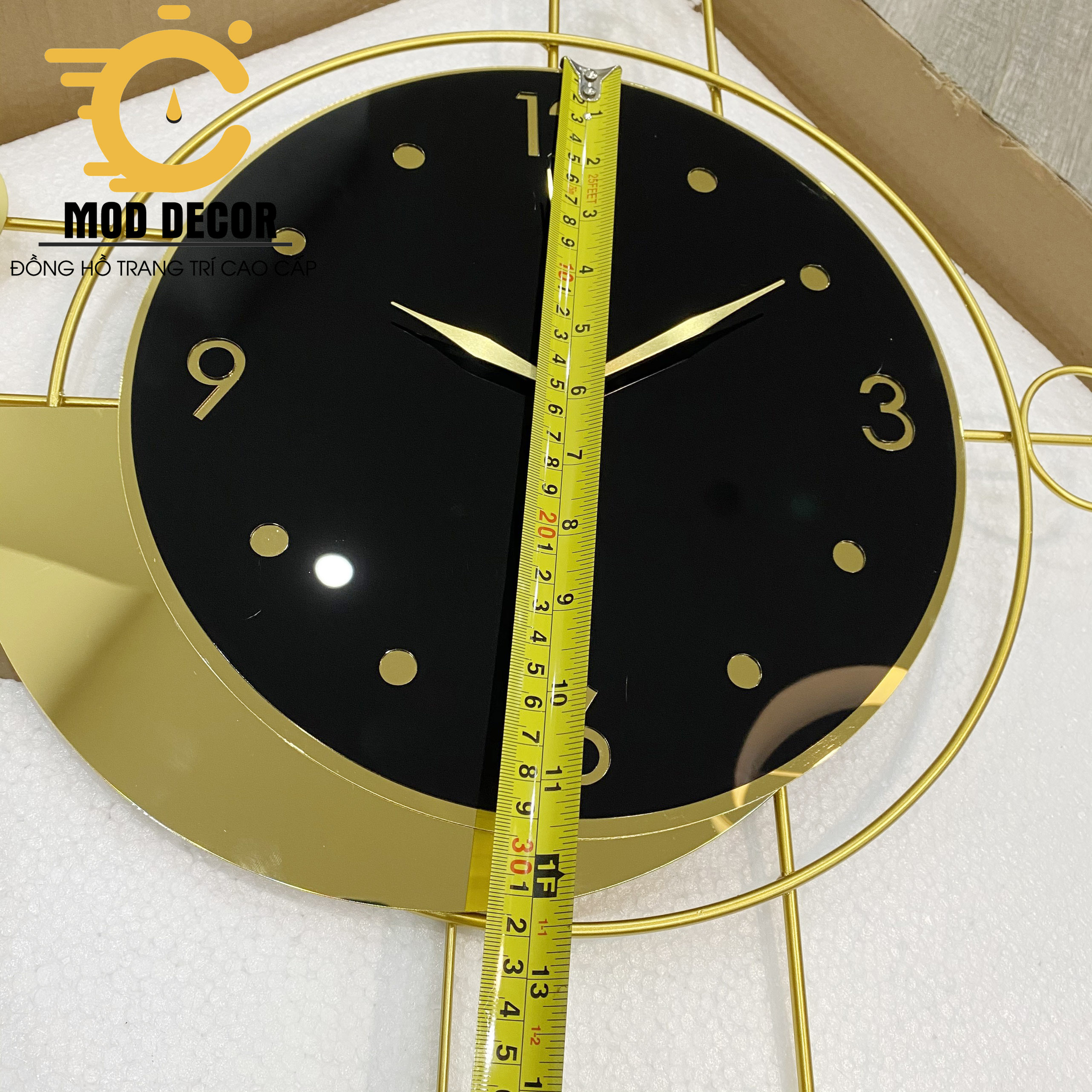 Đồng hồ treo tường kim trôi quả lắc 2173 cho phòng khách đẹp