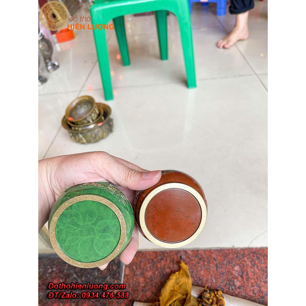 Lư Xông Trầm Bằng Đồng Màu Xanh và Màu Nâu Cực Đẹp