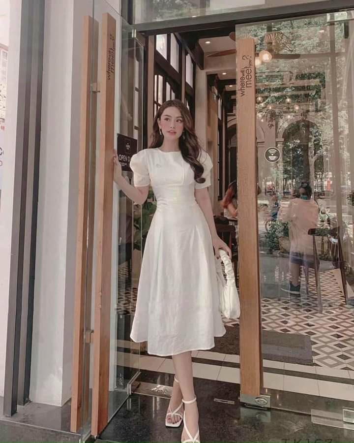 ĐẦM XÒE TAY PHỒNG XẾP LI EO 73602016