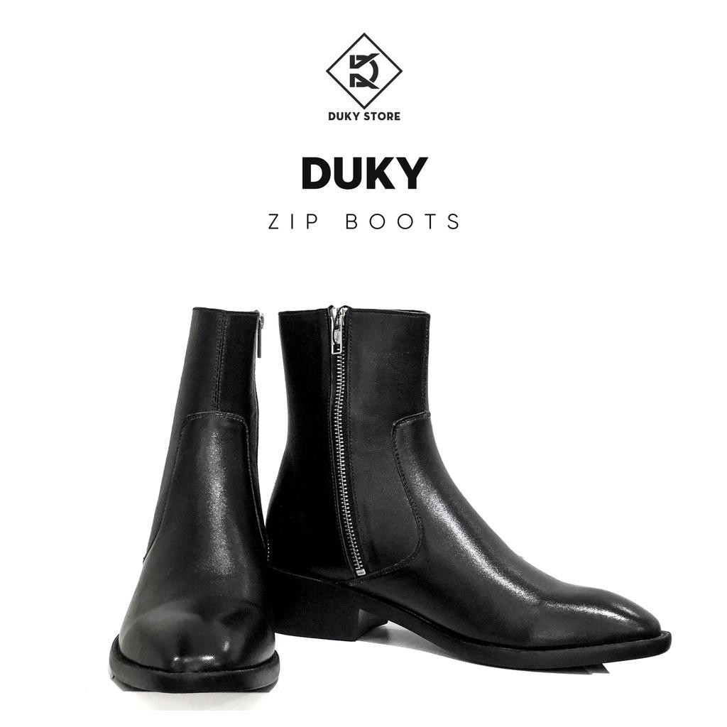 (Ưu đãi đặt biệt) Zip Boot da bò cao cấp, đế cao su