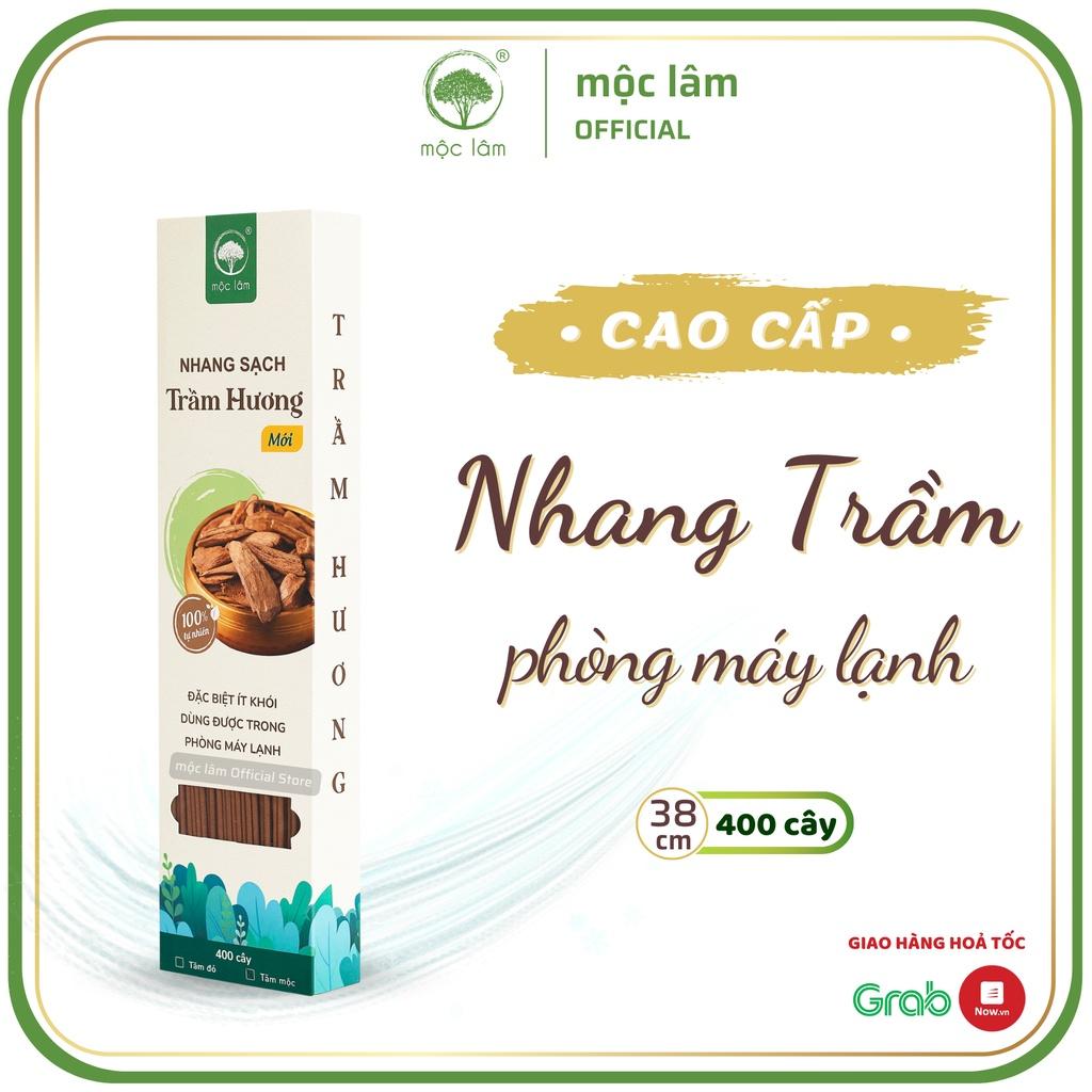 [HỘP 400cây] Nhang Trầm Hương MỘC LÂM - 38cm- Nhang sạch ít khói - Hương thơm dịu nhẹ - Dùng trong phòng máy lạnh