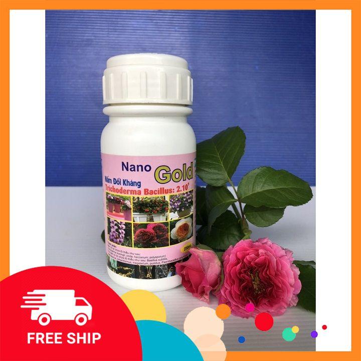 Chế phẩm Nano Gold Nấm đối kháng trichoderma Bacillus 2.10^9 lọ 250ml