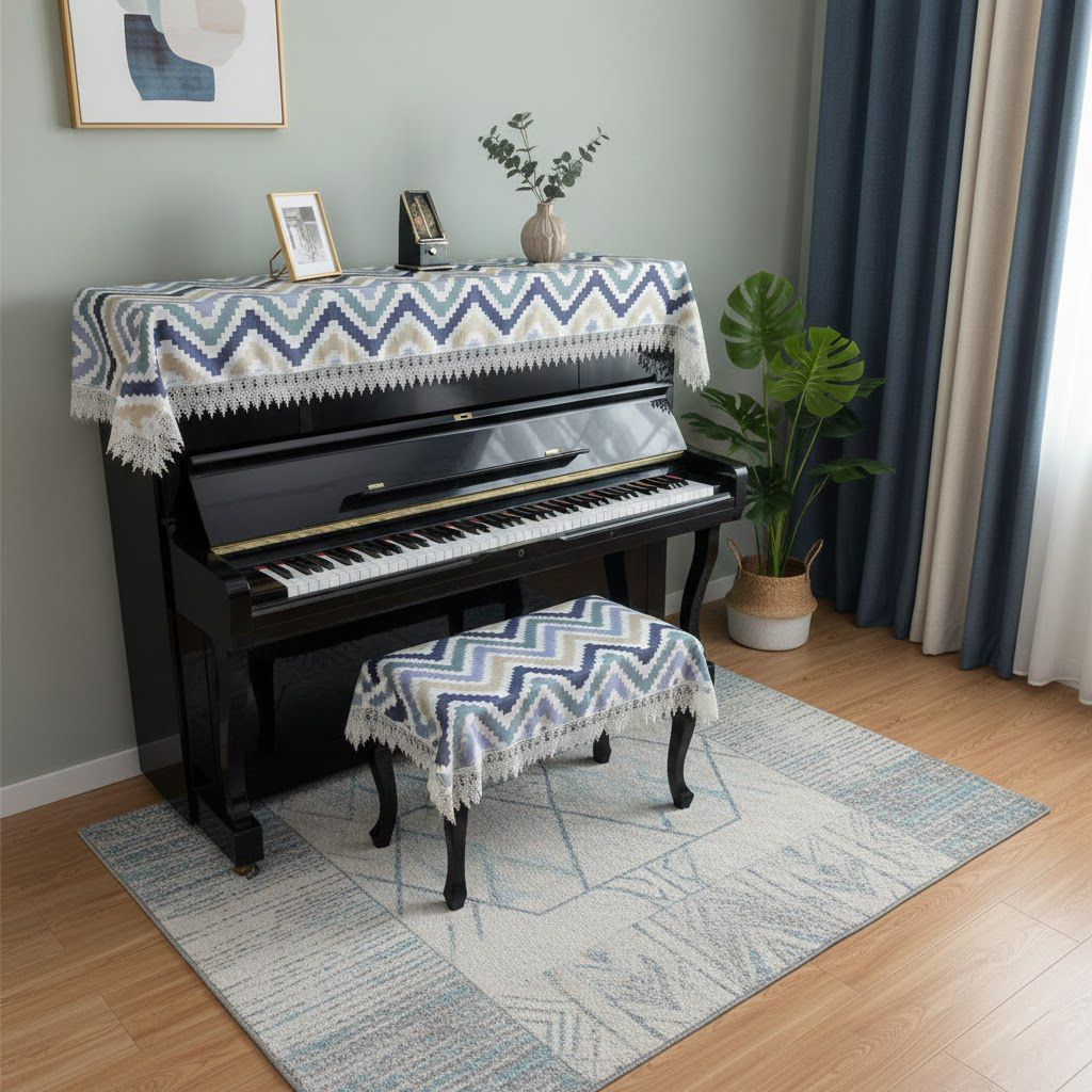 Khăn phủ đàn piano cơ đàn piano điện tử 88 phím sang trọng cổ điển trang trí giáng sinh noel năm mới Tết - HÀNG CHÍNH HÃNG