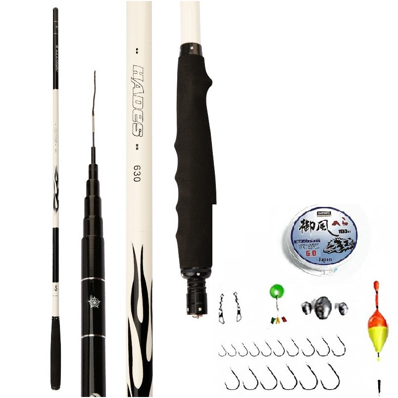 Cần câu cá carbon siêu cứng - Cần câu tay Tặng kèm nhiều phụ kiện DC02