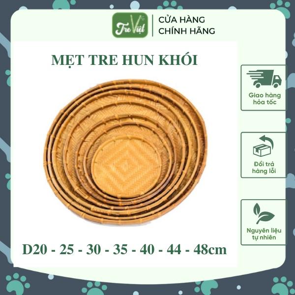 Mẹt Tre Hun Khói Cạp Mây - Mẹt Trang Trí nhiều kích thước - Flat Winnowing Basket