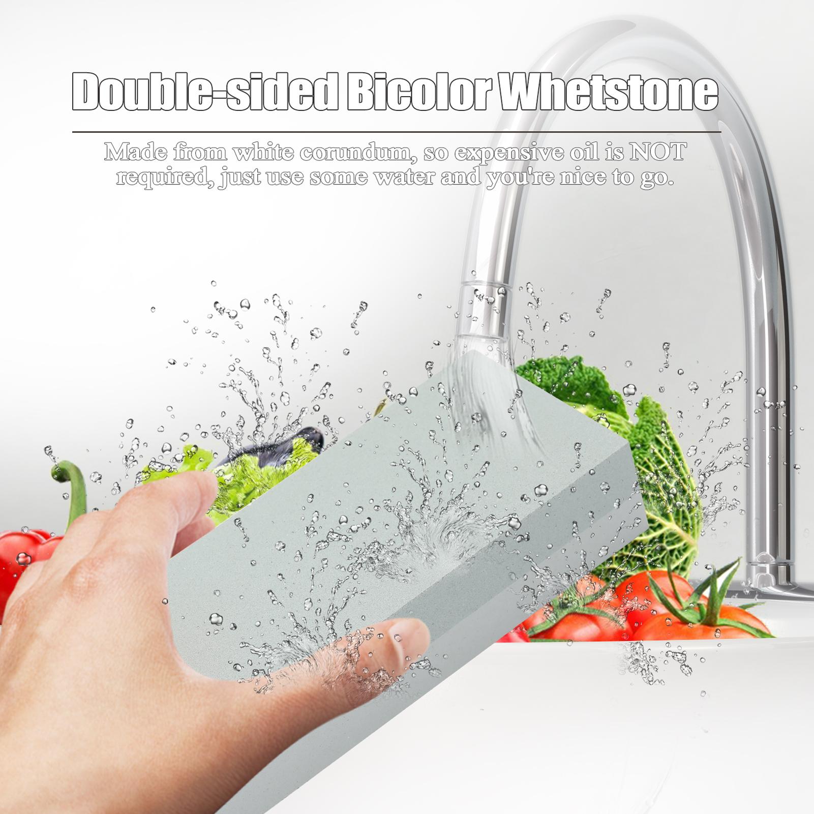 400#/1000# 3000#/8000# Premium Whetstone Cut Sharpening Stone Set Sharpener for All Blade Non Slip Base Cutter Sharpener