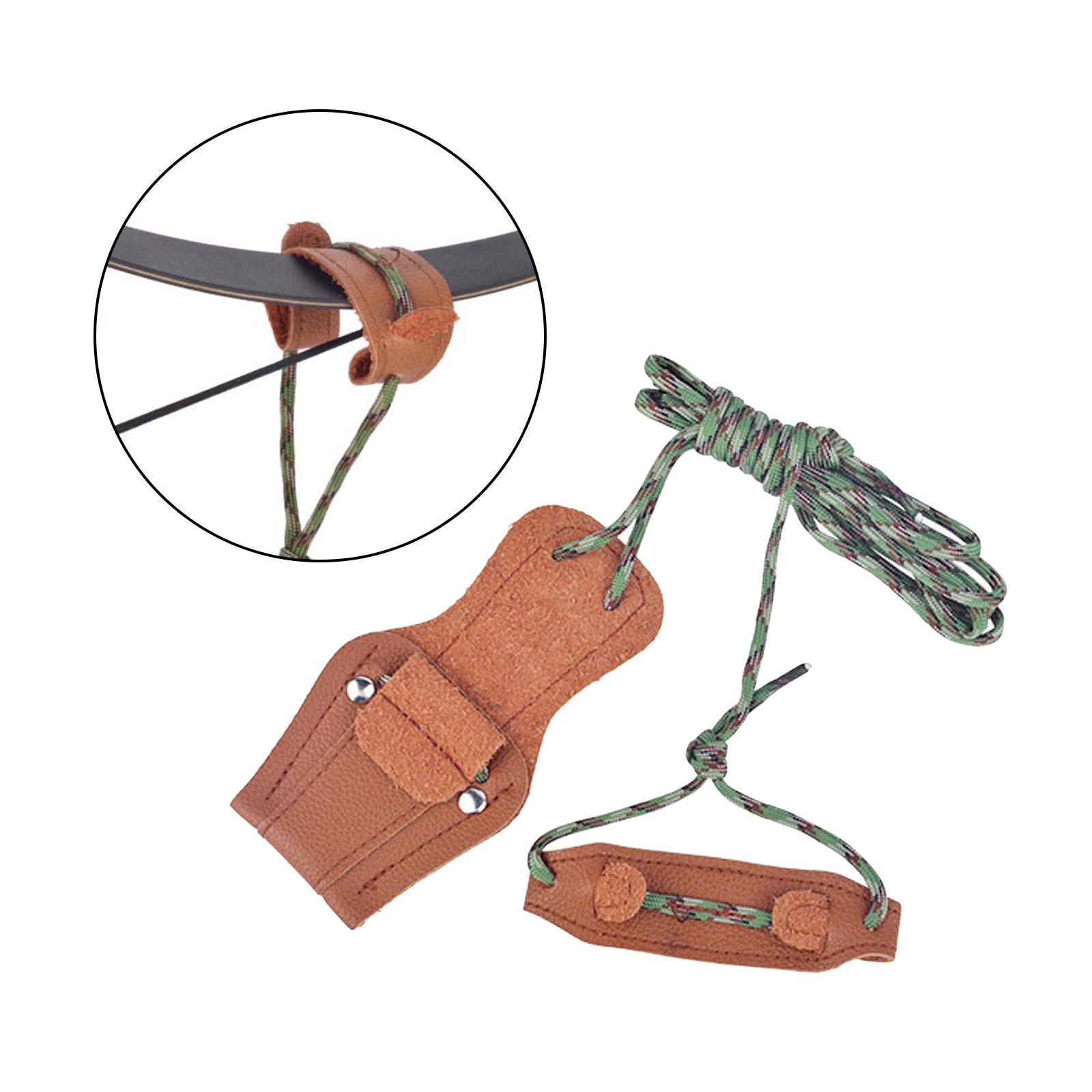Bow String Stringer for Longbow Recurve Leather Tip Nylon String