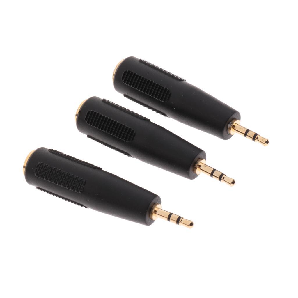 3.5mm to 2.5mm Stereo Audio Headphone Earphone   Adapter Converter Black