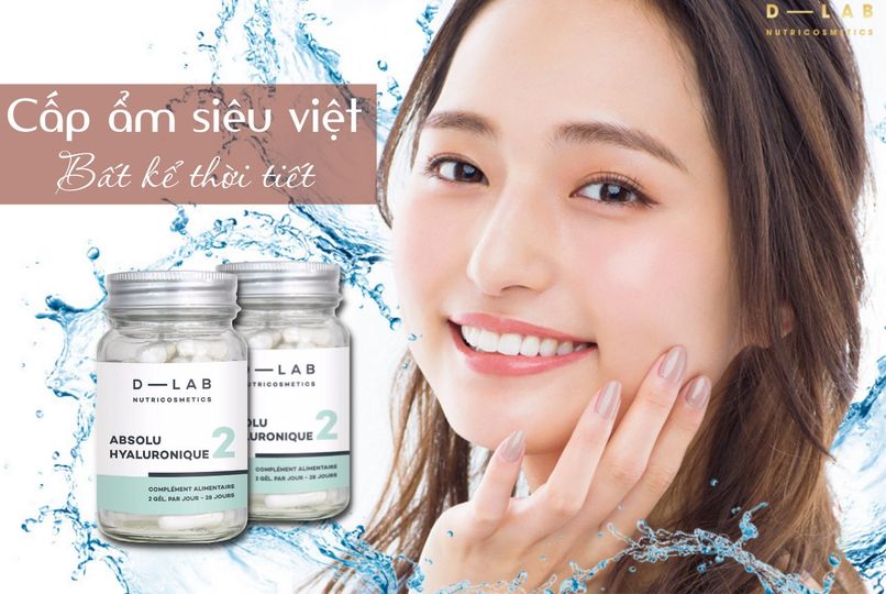 Viên uống D-LAB • Dưỡng ẩm Cấp nước cho da ️ • Ngăn lão hóa ️• Mờ nếp nhăn • Absolu Hyaluronique • Pure Hyaluronic • Pháp