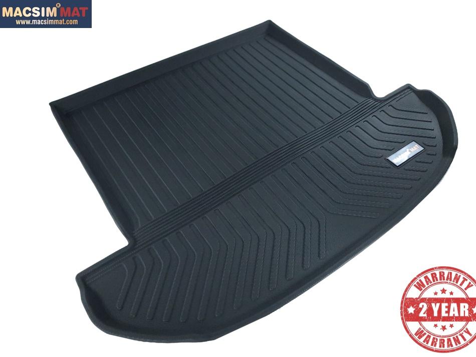 Thảm lót cốp Hyundai Santafe DM 7 chỗ 2019-đến nay nhãn hiệu Macsim chất liệu TPV cao cấp màu đen