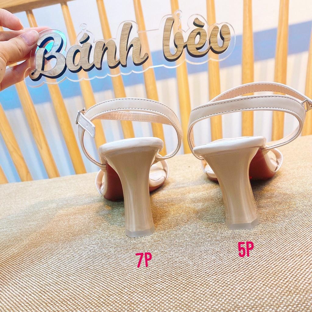 Giày Cao Gót Sandal quai mảnh đế vuông 5cm và 7cm