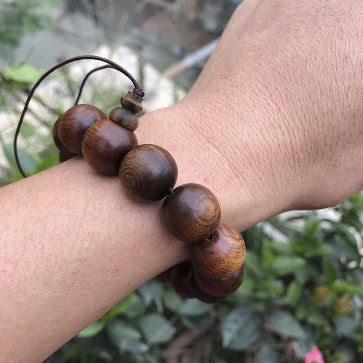 Vòng tay gỗ Bách Xanh cổ thụ thơm ngọt - Núm Hồ Lô (BH623) Tài Lộc - Bình An - Bracelet of HAHANCO