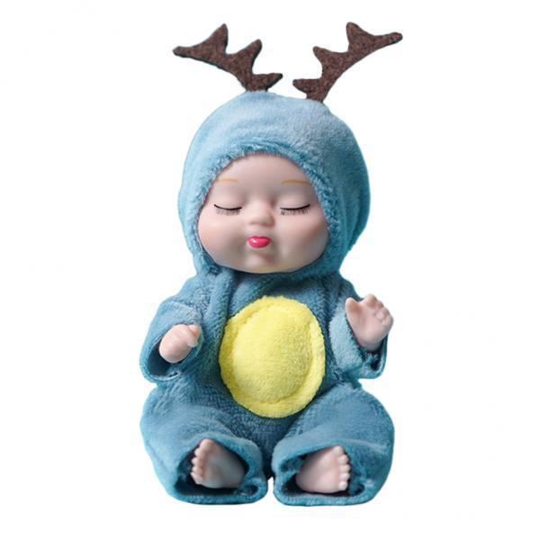 2-10pack Cartoon Sleeping Baby Doll Keychain Accessories Car Toy Gifts Decor Elk