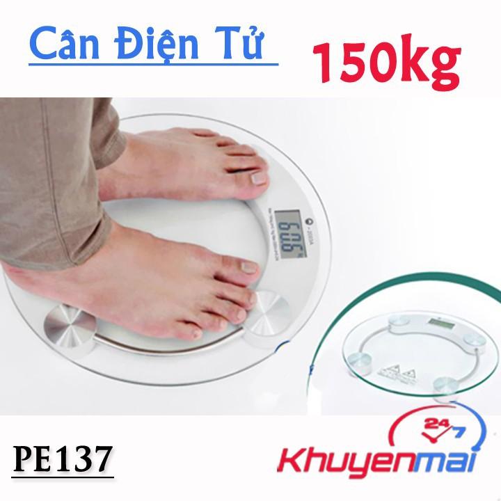 Cân sức khỏe điện tử 150Kg - Kính Cường Lực Trong Suốt