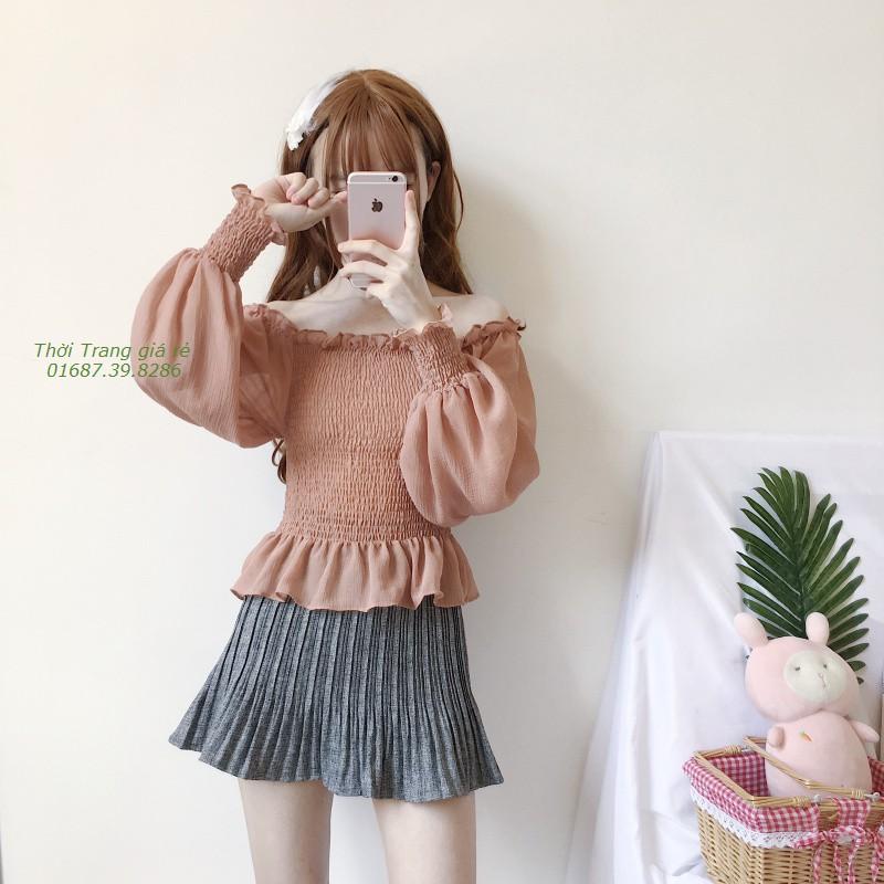 ÁO TRỄ VAI BO EO KÈM HÌNH THẬT