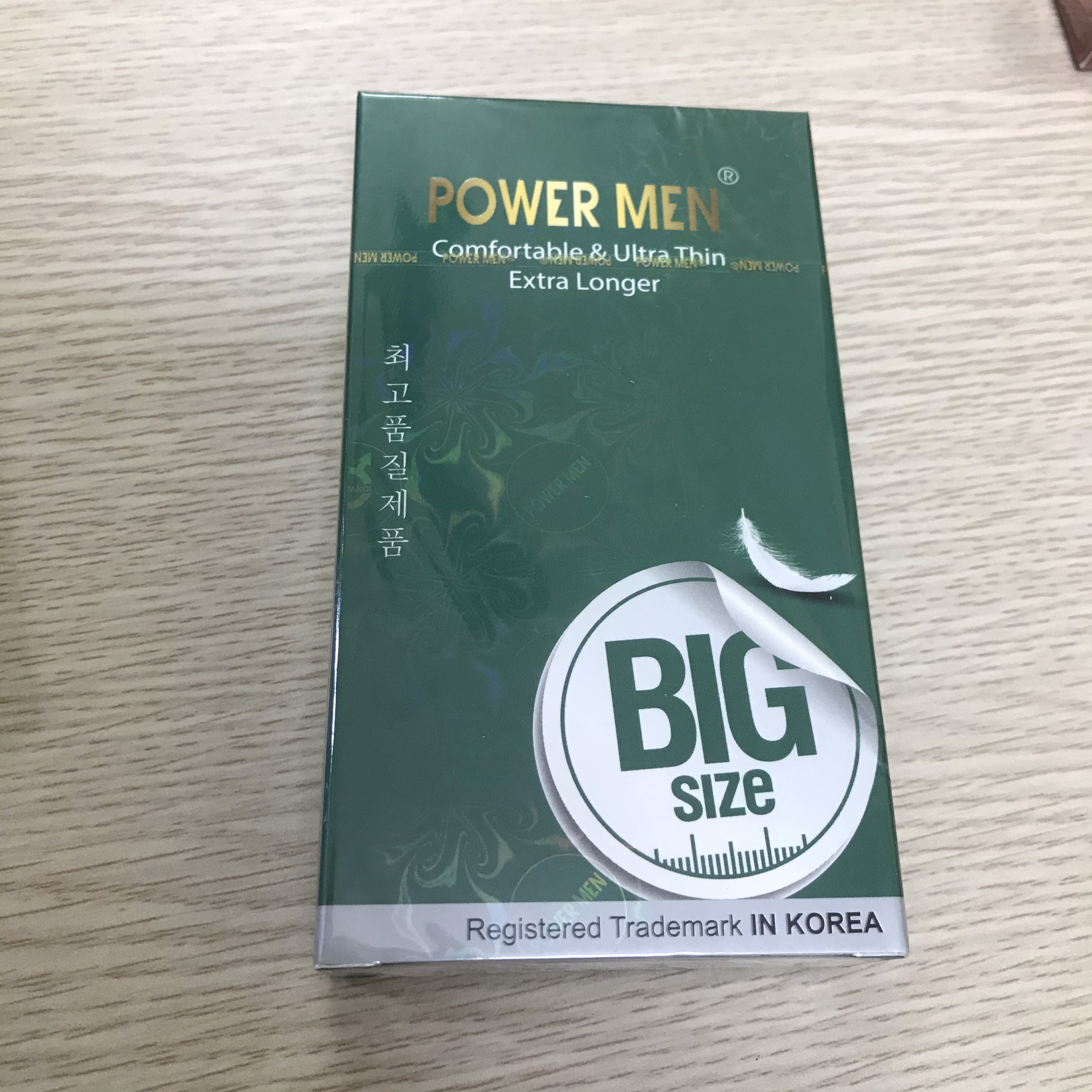 Bao cao su POWER MEN Hộp 12 bcs siêu mỏng, kéo dài thời gian, size lớn 55mm