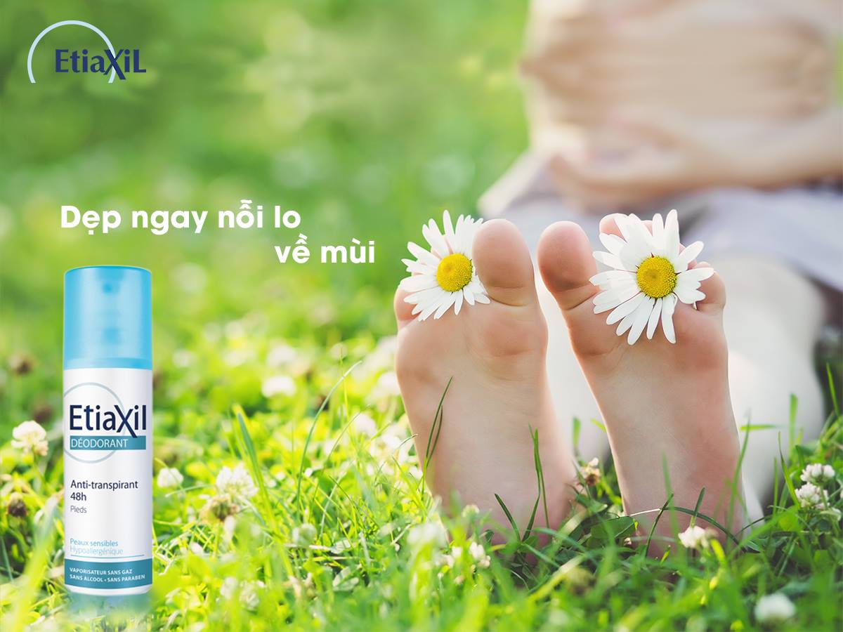 Xịt Khử Mùi Chân ETIAXIL Déodorant Anti-Transpirant 48h Pieds (100ml) + Tặng 1 Móc Khóa Nhựa 2 Mặt