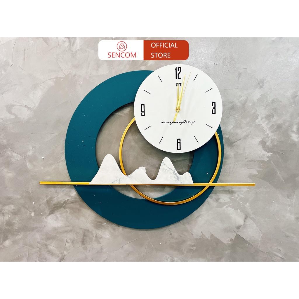 Đồng hồ treo tường phòng khách độc đáo SENCOM, đồng hồ trang trí decor phong cách Bắc Âu - JT21105-60