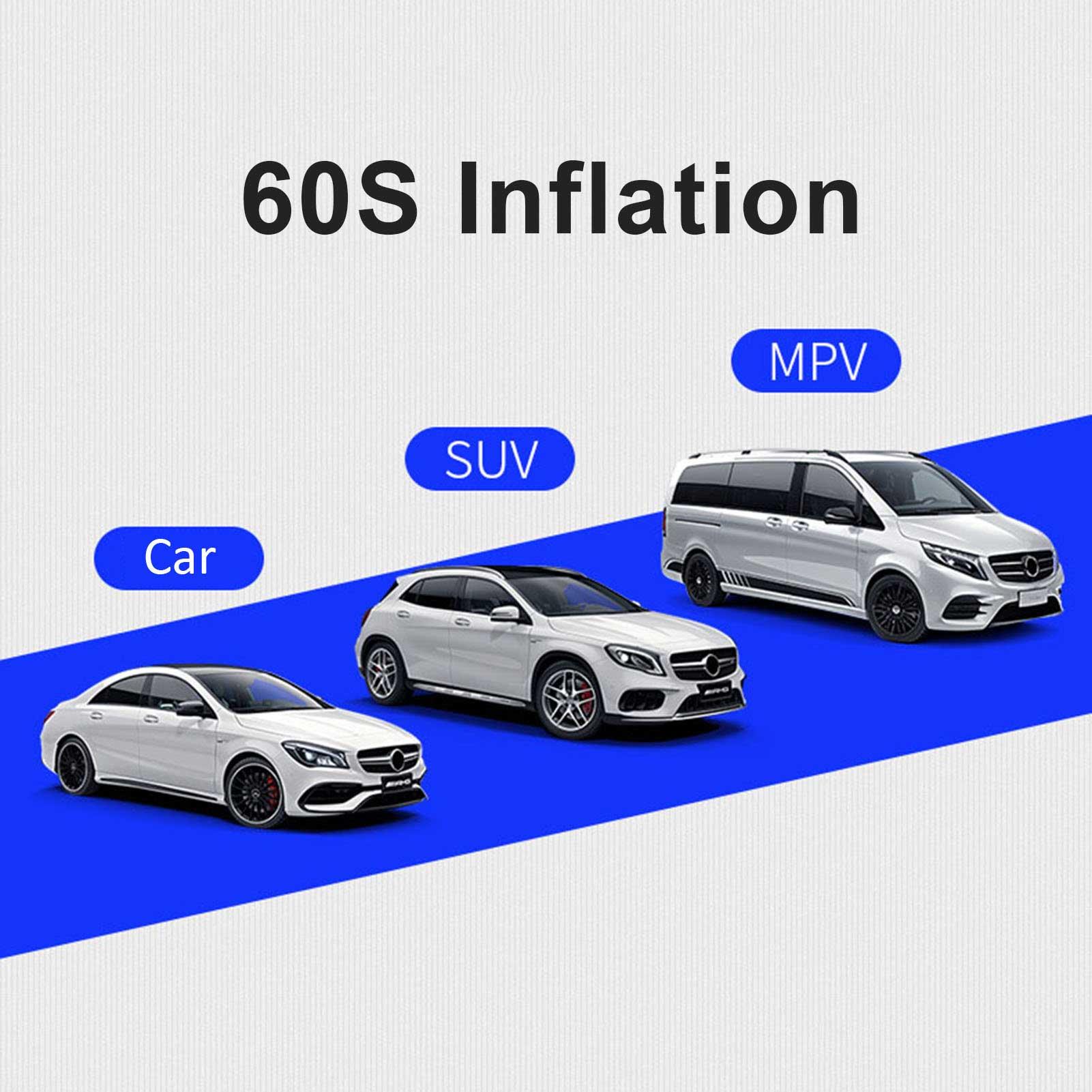 Car Tire Inflatable Pump Portable 12V Air Pump Snap Type Automatically Stop with Night Lamp